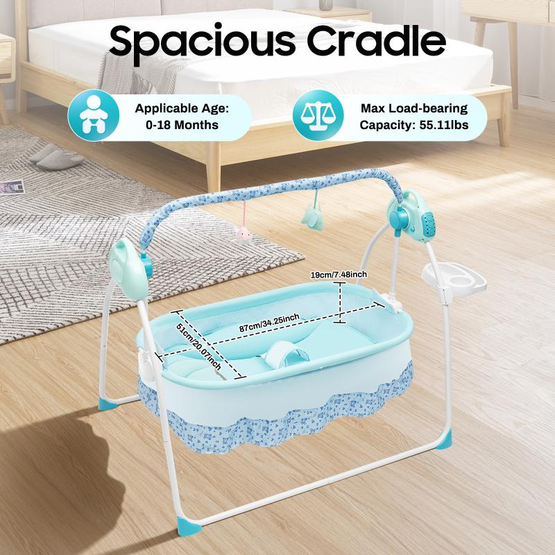 Electric Baby Crib Cradle With Auditory Remote Control