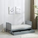 MCC Direct Wooden Baby Cot Bed & Drawer & Aloe Vera Mattress (Orlando Drawer