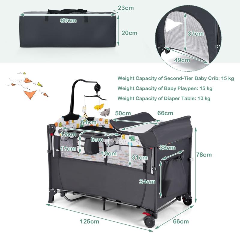 5-in-1 Portable Baby Bedside Bassinet
