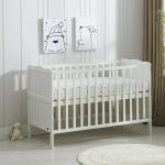 MCC Direct Wooden Baby Cot Bed & Drawer & Aloe Vera Mattress (Orlando Drawer