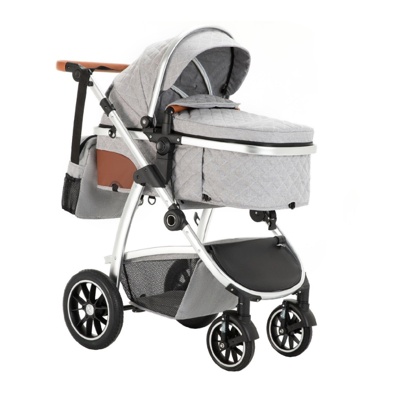 3 in 1 Prams Travel System, Pushchair with Height Adjustable Handle