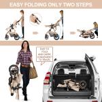 3 in 1 Prams Travel System, Pushchair with Height Adjustable Handle