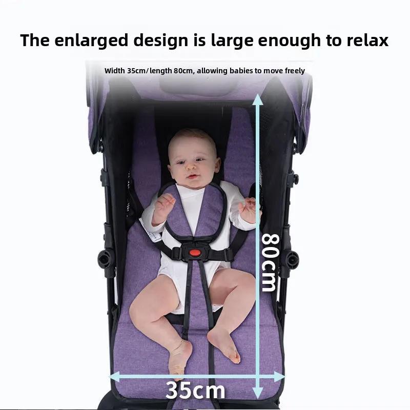 Folding Stroller with Bottom Frame & Cup Holder & Umbrella Canopy Cover