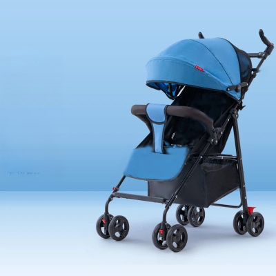 Folding Stroller with Bottom Frame & Cup Holder & Umbrella Canopy Cover