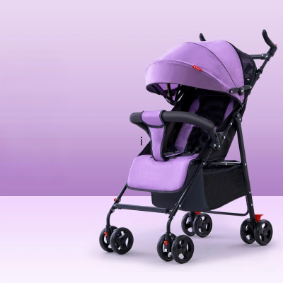 Folding Stroller with Bottom Frame & Cup Holder & Umbrella Canopy Cover